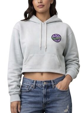 Black Diamond Cropped Hoodie